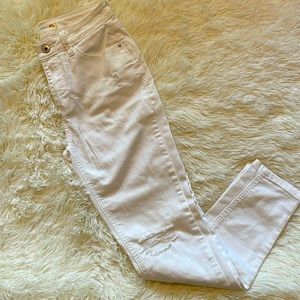 C&C White denim jeans. Size 4. Distressed / ripped style